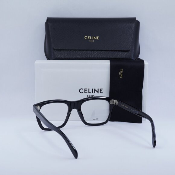 Final Price! Celine CL50119I 001 Shiny Black Eyeglasses 52mm - Picture 4 of 11